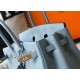 Hermes Blue Lin Clemence Birkin 35cm Bag