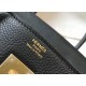 Hermes Black Clemence Birkin 35cm Bag