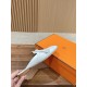 Hermes Women's Oz Mules in White Calfskin