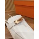 Hermes Women's Oz Mules in White Calfskin