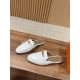 Hermes Women's Oz Mules in White Calfskin