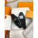 Hermes Women's Oz Mules with Fringed in Black Leather