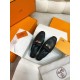 Hermes Women's Oz Mules with Fringed in Black Leather