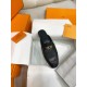 Hermes Women's Oz Mules with Fringed in Black Leather