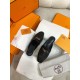 Hermes Women's Oz Mules with Fringed in Black Leather