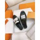 Hermes Women's Oz Mules with Fringed in Black/White Leather