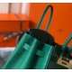 Hermes Malachite Clemence Birkin 35cm Bag