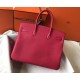 Hermes Rose Red Clemence Birkin 35cm Bag