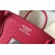 Hermes Rose Red Clemence Birkin 35cm Bag