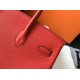 Hermes Red Clemence Birkin 35cm Bag