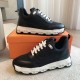 Hermes Men's Impulse Sneakers in Black Fabric and Leather