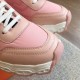 Hermes Women's Impulse Sneakers in Pink Fabric and Leather