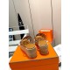 Hermes Isabella 30 Sandals in Brown Calfskin
