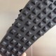 Hermes Inboard Sandals in Black Leather and Ribbon