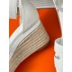 Hermes Elda Espadrilles in White Leather