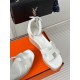 Hermes Elda Espadrilles in White Leather
