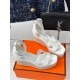 Hermes Elda Espadrilles in White Leather
