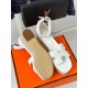 Hermes Elda Espadrilles in White Leather