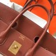 Hermes Canvas Birkin 35cm Bag With Brown Leather