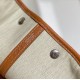 Hermes Garden Party 30cm Bag in Toile and Gold Leather