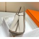 Hermes Garden Party 30cm Bag in Toile and Taupe Leather