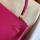 Hermes Kelly Retourne 25 Handmade Bag In Rose Purple Clemence Leather