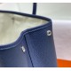 Hermes Garden Party 36 Bag In Blue Saphir Clemence Leather