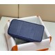 Hermes Garden Party 36 Bag In Blue Saphir Clemence Leather