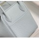 Hermes Lindy 26cm Bag In Blue Brume Clemence Leather GHW