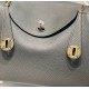 Hermes Lindy 26cm Bag In Gris Meyer Clemence Leather GHW