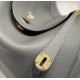 Hermes Lindy 30cm Bag In Gris Meyer Clemence Leather GHW
