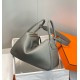 Hermes Lindy 30cm Bag In Gris Meyer Clemence Leather GHW
