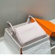 Hermes Lindy 30cm Bag In Mauve Pale Clemence Leather PHW