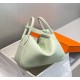 Hermes Lindy 30cm Bag In Vert Fizz Clemence Leather PHW