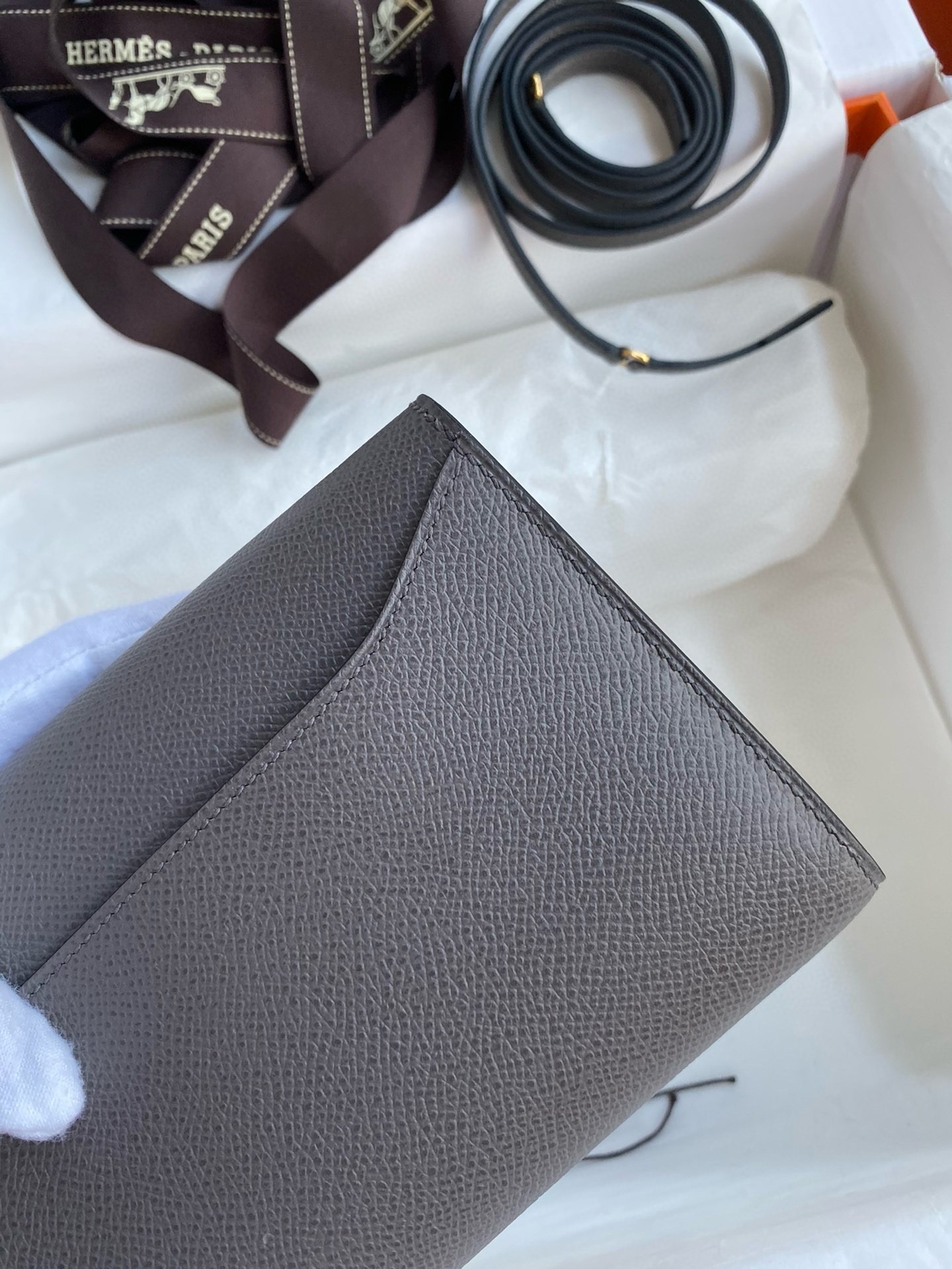 Hermes Constance To Go Wallet in Etain Epsom Calfskin