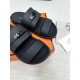 Hermes Men's Jackson Sandal in Black Calfskin