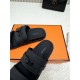 Hermes Men's Jackson Sandal in Black Calfskin
