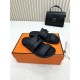 Hermes Men's Jackson Sandal in Black Calfskin