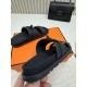 Hermes Men's Jackson Sandal in Black Calfskin