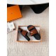 Hermes Men's Jackson Sandal in Brown Suede Leather