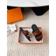 Hermes Men's Jackson Sandal in Brown Suede Leather