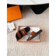 Hermes Men's Jackson Sandal in Brown Suede Leather