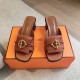Hermes Women's Ilot 50 Sandals in Brown Leather
