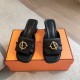 Hermes Women's Ilot 50 Sandals in Black Leather
