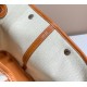 Hermes Garden Party 36cm Bag in Toile and Gold Leather