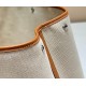 Hermes Garden Party 36cm Bag in Toile and Gold Leather