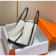 Hermes Garden Party 36cm Bag in Toile and Black Leather