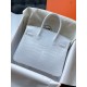 Hermes Birkin 30 Handmade Bag In White Crocodile Niloticus Matte Skin