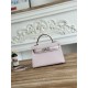 Hermes Kelly Mini II Sellier Bag In mauve pale Epsom Calfskin