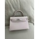Hermes Kelly Mini II Sellier Bag In mauve pale Epsom Calfskin